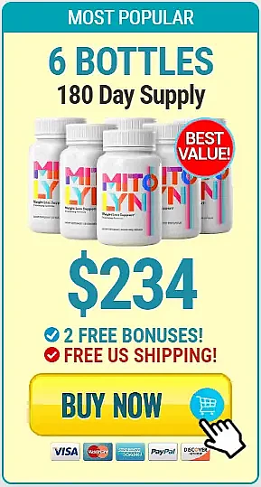 Mitolyn Most Popular 6 Bottle Package - 180 Day Supply $234 with Free Bonuses